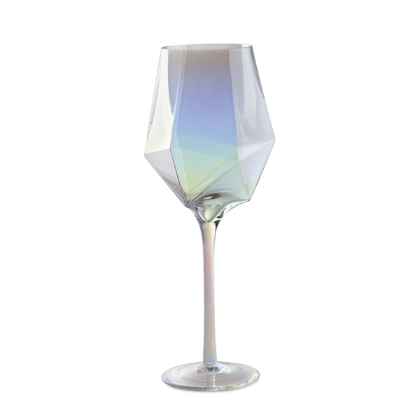 Bicchiere da vino in vetro iridescente
